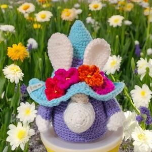 🐰 Handmade Crochet Bunny Gnome – Spring / Easter Decor
